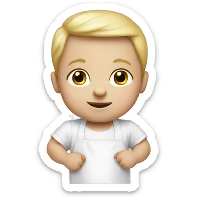 toddler-dinner white  sticker