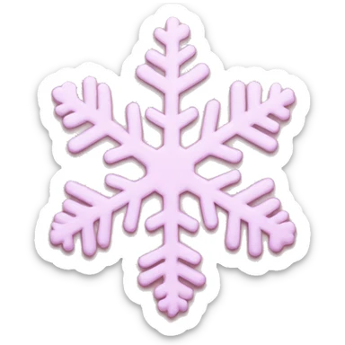 pastel pink snowflake  sticker