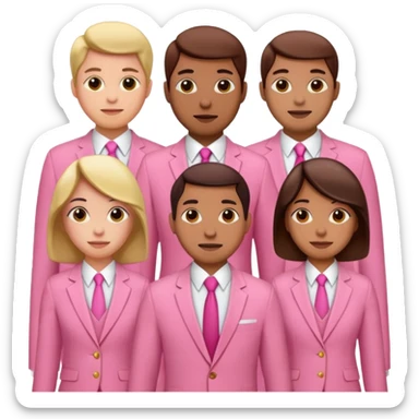 SPAMGAGE CORPORATE Team in pink suits sticker
