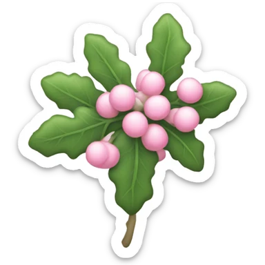light pink mistletoe sticker
