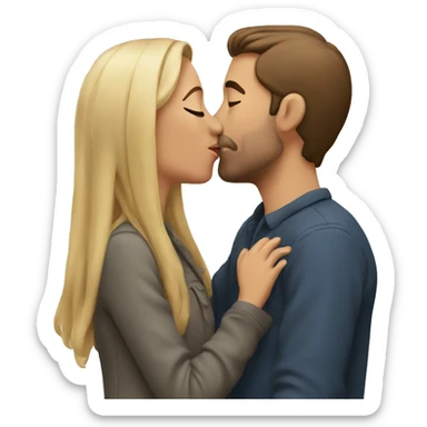 Couple kissing sticker