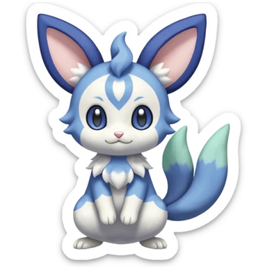 Meowstic-Meloetta/Minccino-Delcatty-Pachirisu-fusion sticker