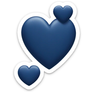 Navy blue heart  sticker