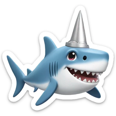 Shark unicorn saying yes sticker