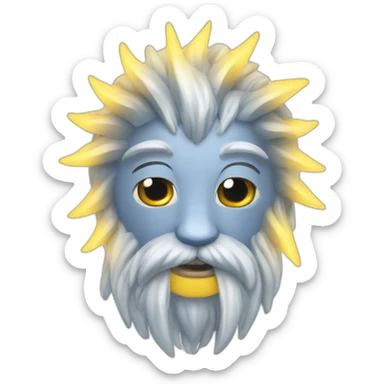 god white rays sticker