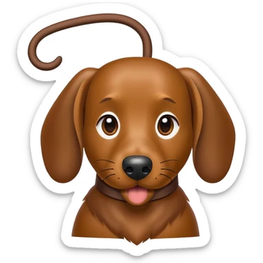 Dackel mit einer Schleife am Kopf  sticker