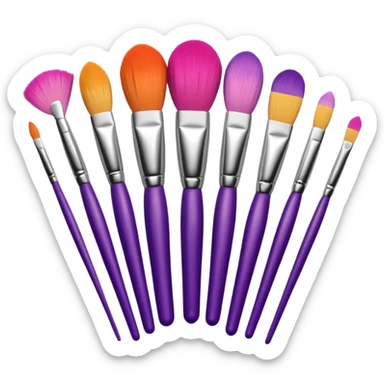Makeup brushes sticker