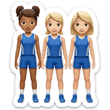 young girls school sports sticker