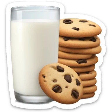 Milk and cookies sticker