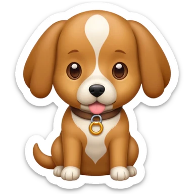 Cachorro salsicha com laço  sticker