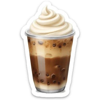ice coffee with cream  sticker