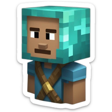 Tête de Steve Minecraft sticker
