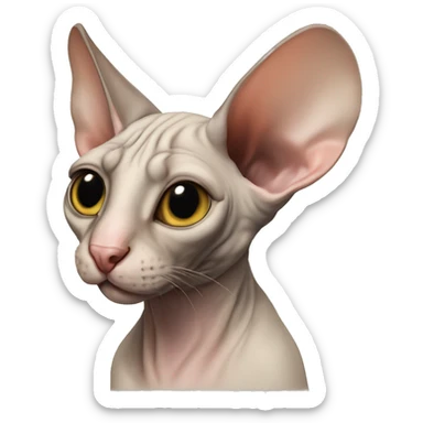 Sphynx-Rat-Mouse-Hybrid full body siamese-colour  sticker