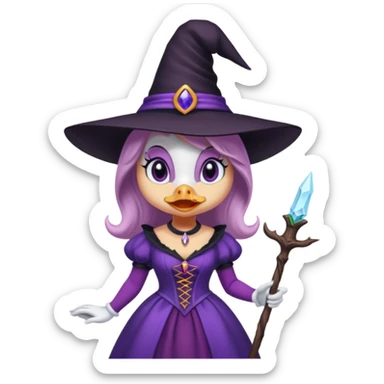 Daisy Duck as a glamorous witch  sticker