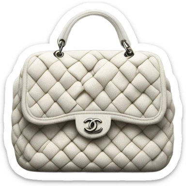 Tweed white chanel bag  sticker