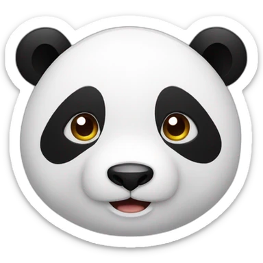 Christmas-panda-face sticker