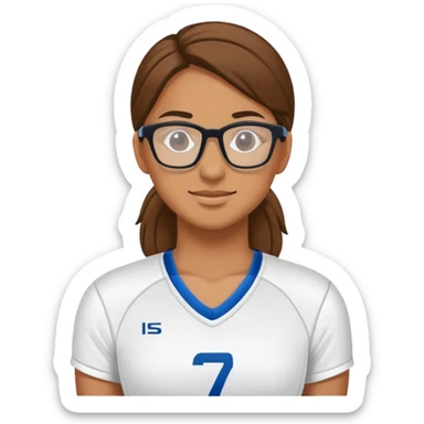 volleyball player with glasses sticker