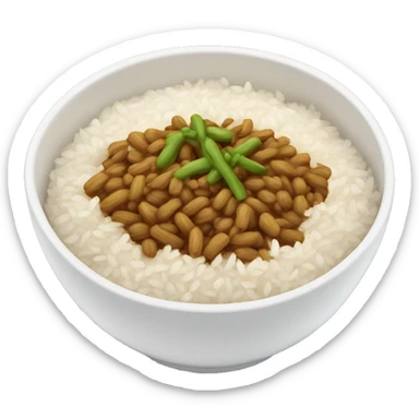 a bowl of rice sticker
