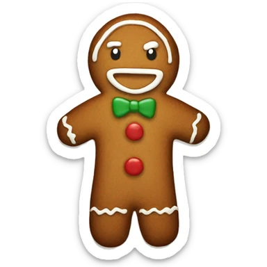 gingerbread man sticker