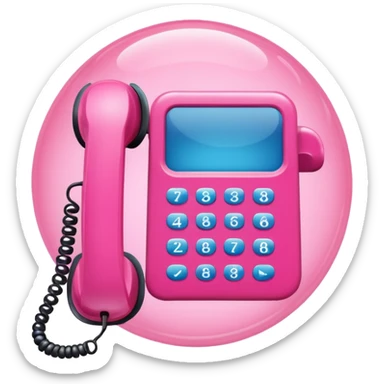 pink phone call caller id bubble sticker