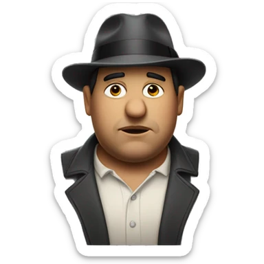 fat greasy man wearing a fedora sticker