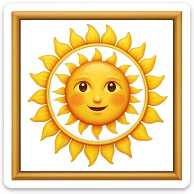 The sun is shining outside the window sticker