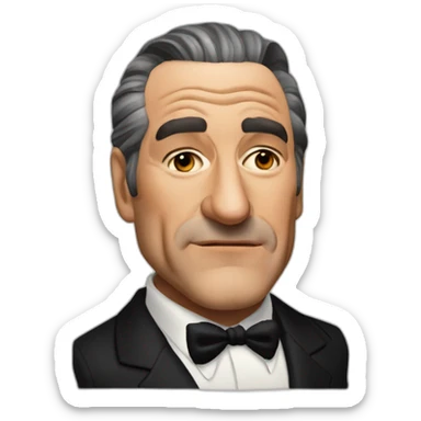 Robert De Niro as Sam "Ace" Rothstein in Casino (1995) Face with cigar sticker