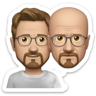 Aaron Paul with Walter white sticker