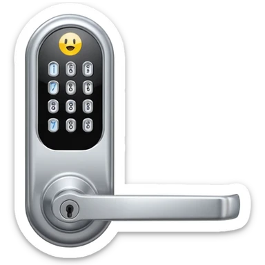 Electronic Door Lock System with card insert only screen no key hole sticker