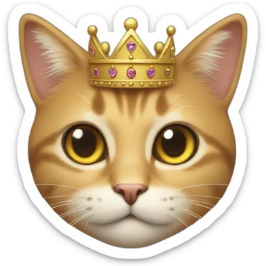 Cat with crown  sticker