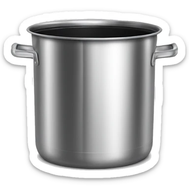 Stainless steel pot with black lateral handlers, tamales inside sticker
