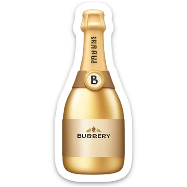 Burberry champagne bottle sticker