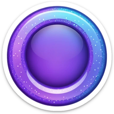 Glitter purple and cian inner circle sticker