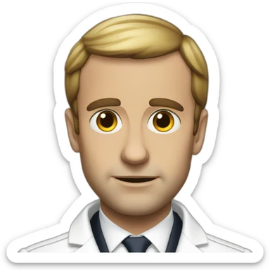 macron slightly unsettling sticker