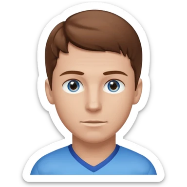  patriots football player number 10 brown hair pale blue eyes sticker