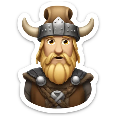 Viking in top hat sticker