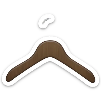 Wooden with silver part clothes hanger  sticker