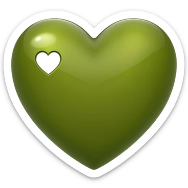  green heart olive sticker