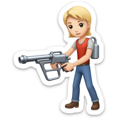 Hai mit einer Pumpgun sticker
