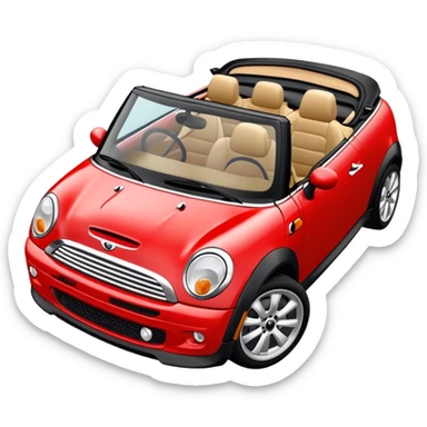 red mini cooper convertible sticker