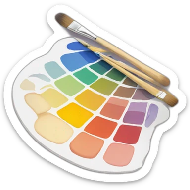 paint palette sticker