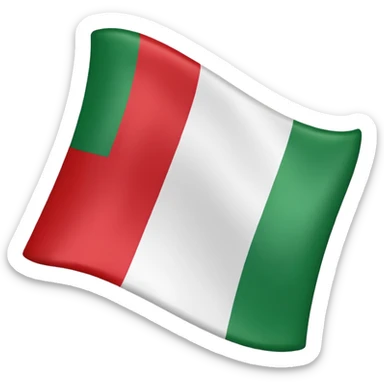 Italy flag with a slight 3D effect sticker