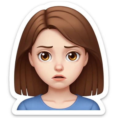 girl with disgusted face expression sticker