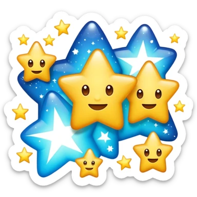 stars with no face shinning sticker