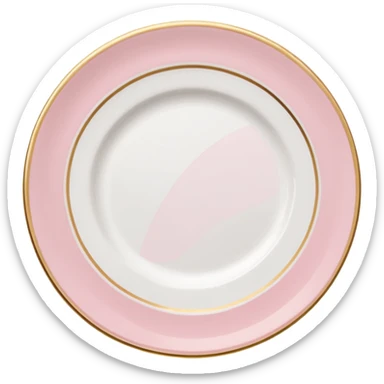 Make a plates, light pink tones, but you can use other colors sticker