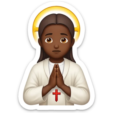 Diablo orándole a Dios  sticker