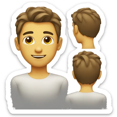  young man winking sticker