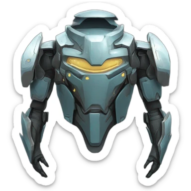 futuristic Galactic Vanguard Breatplate armored sticker