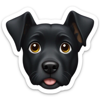 Black dog sticker
