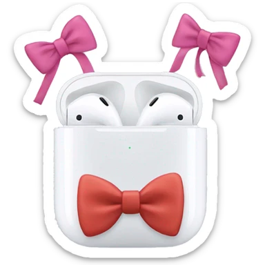 AirPods with bows  sticker